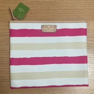 Kate Spade “Adrienne” Clutch in Bondi Road stripes